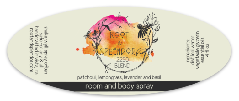 2250 Blend - Patchouli, Lavender & Lemongrass: 4 fl oz