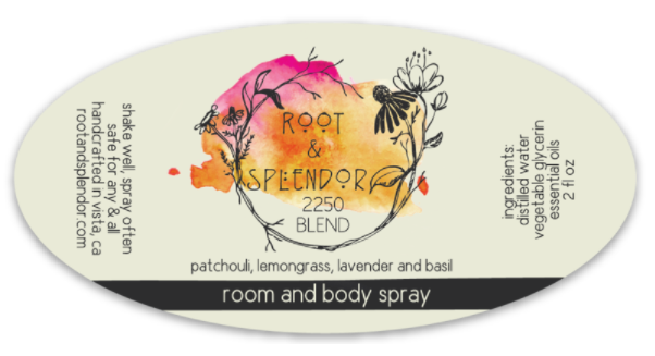 2250 Blend - Patchouli, Lavender & Lemongrass: 4 fl oz