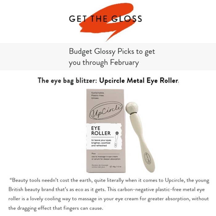 Plastic Free Eco Eye Roller for dark circles + puffy eyes