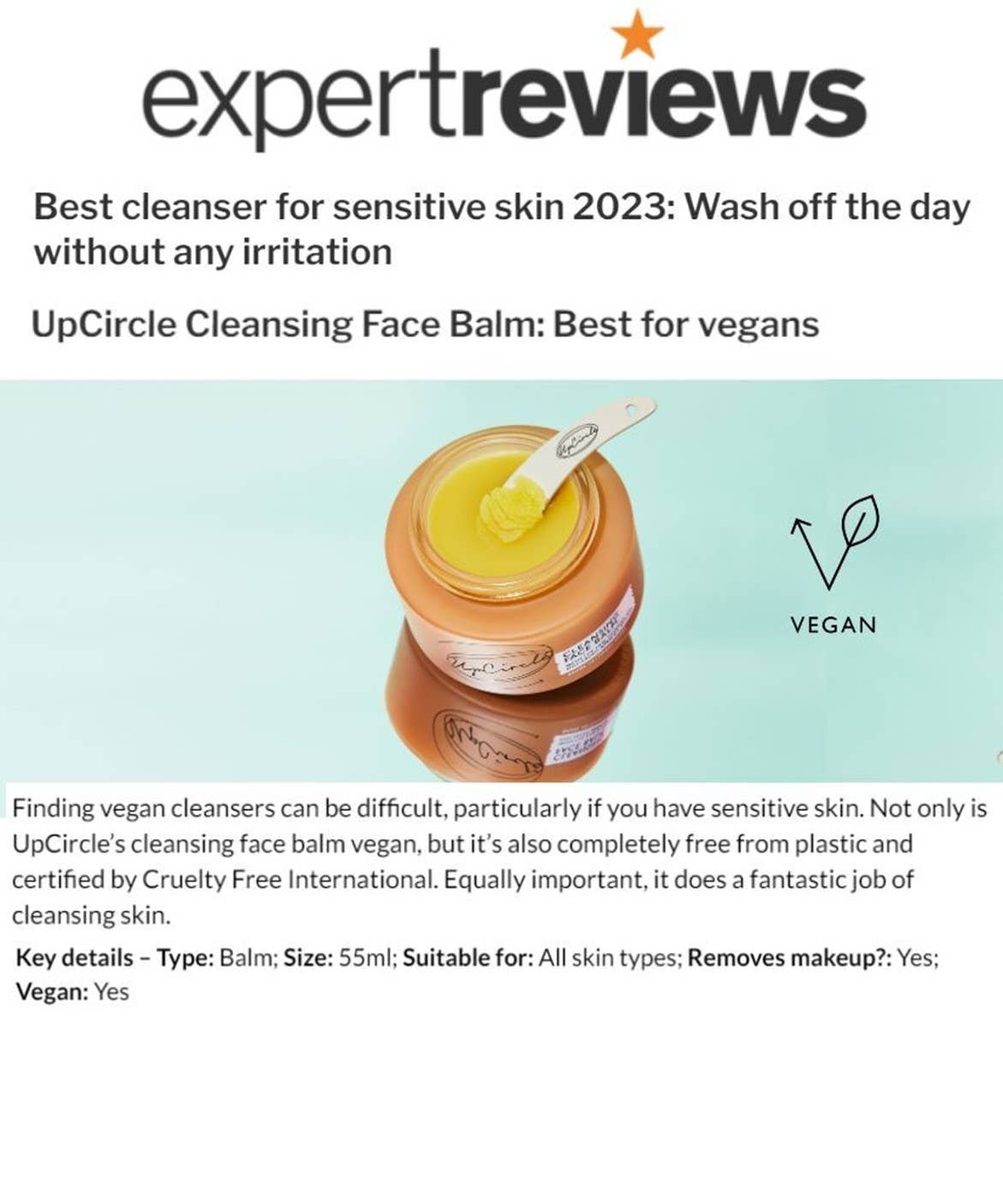Natural Cleansing Balm makeup remover with Oat + Vitamin E