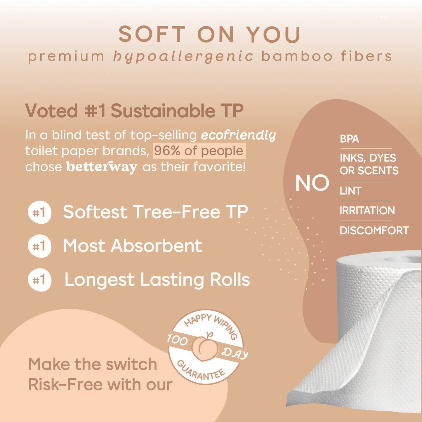 Betterway Bamboo Toilet Paper (1 Roll)