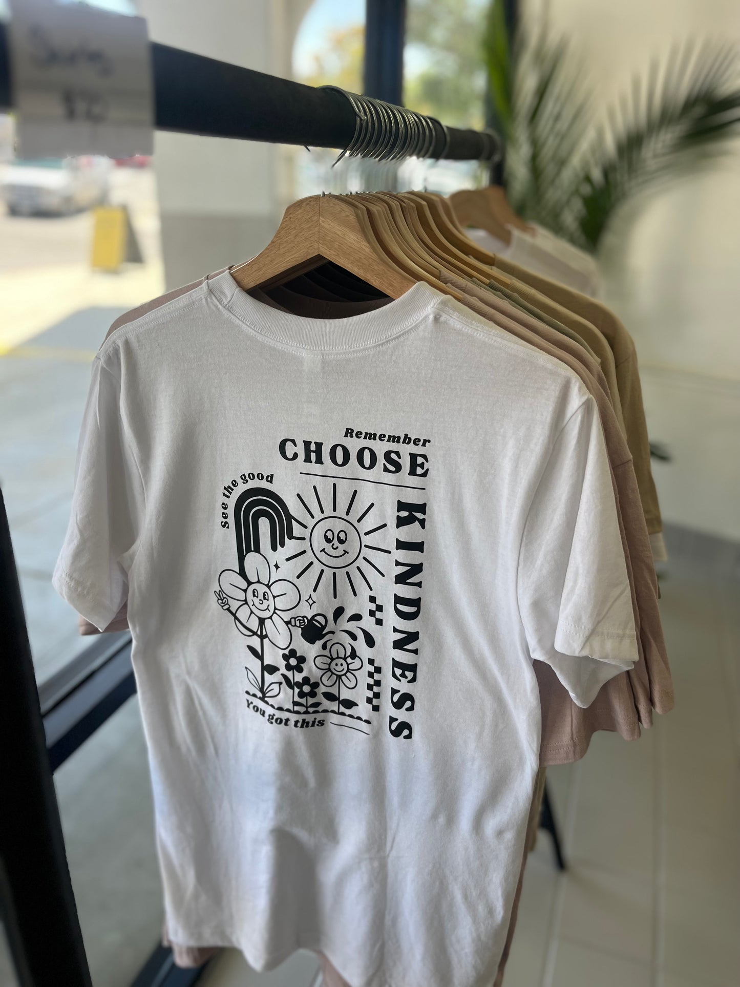 Sunshine Market Shirt - Choose Kindness - White