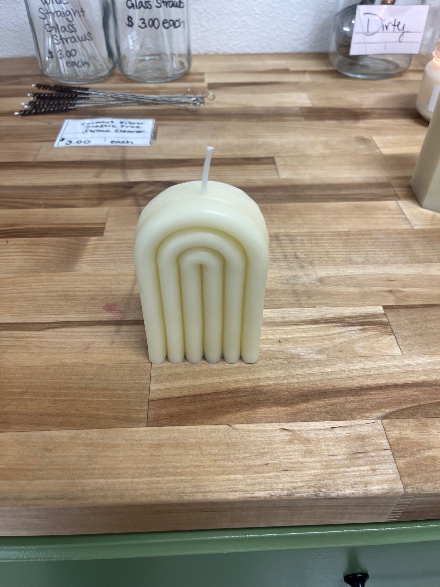 Small Arch Candle - 100% Beeswax