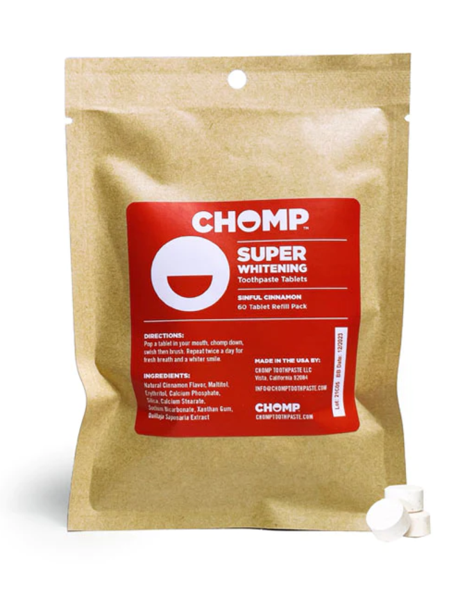 CHOMP Super Whitening Toothpaste Tablets Refill Pack
