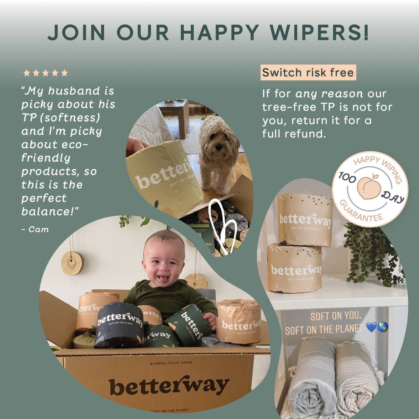 Betterway Bamboo Toilet Paper (1 Roll)