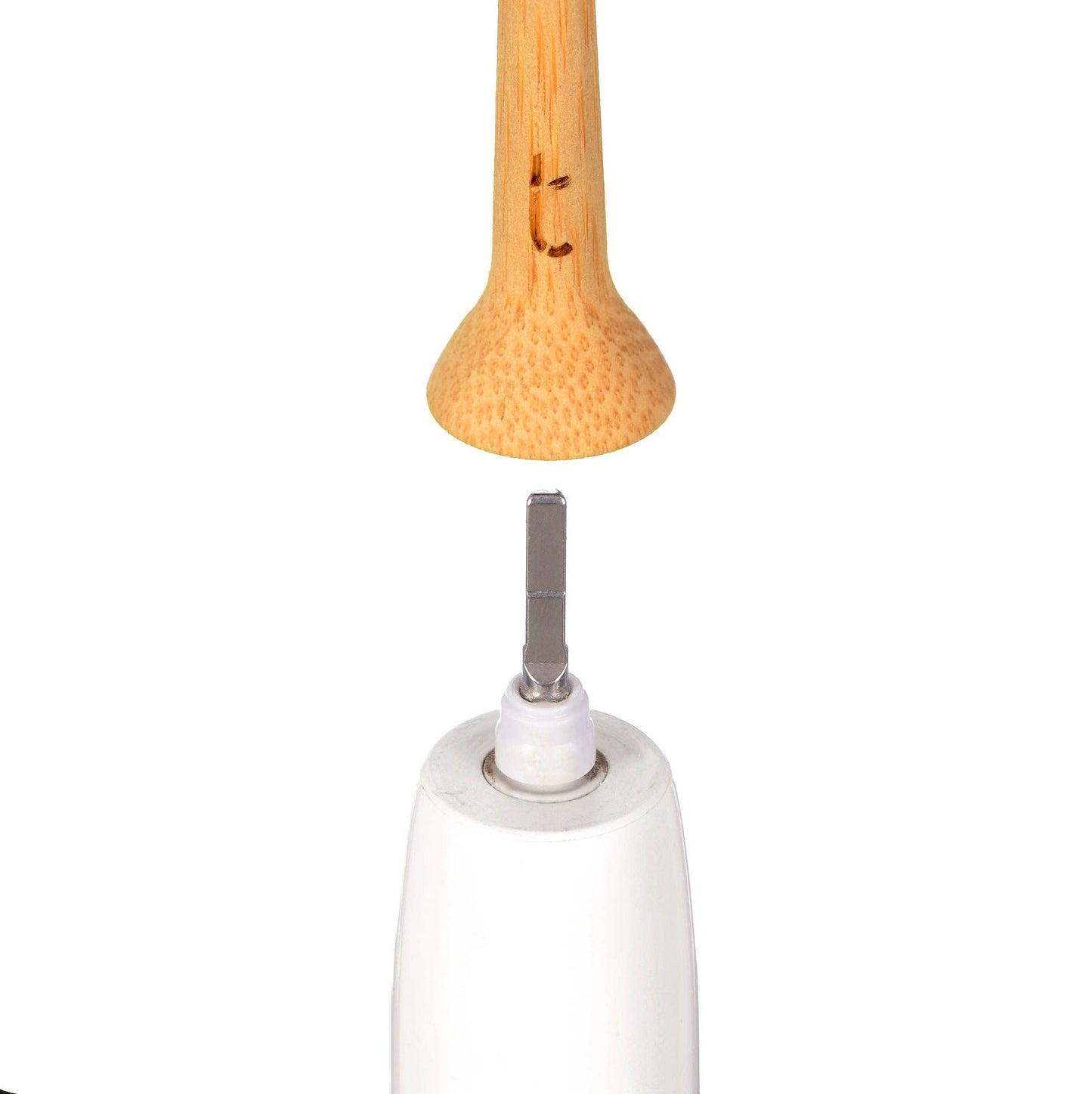 The world's FIRST solid bamboo electric toothbrush head!