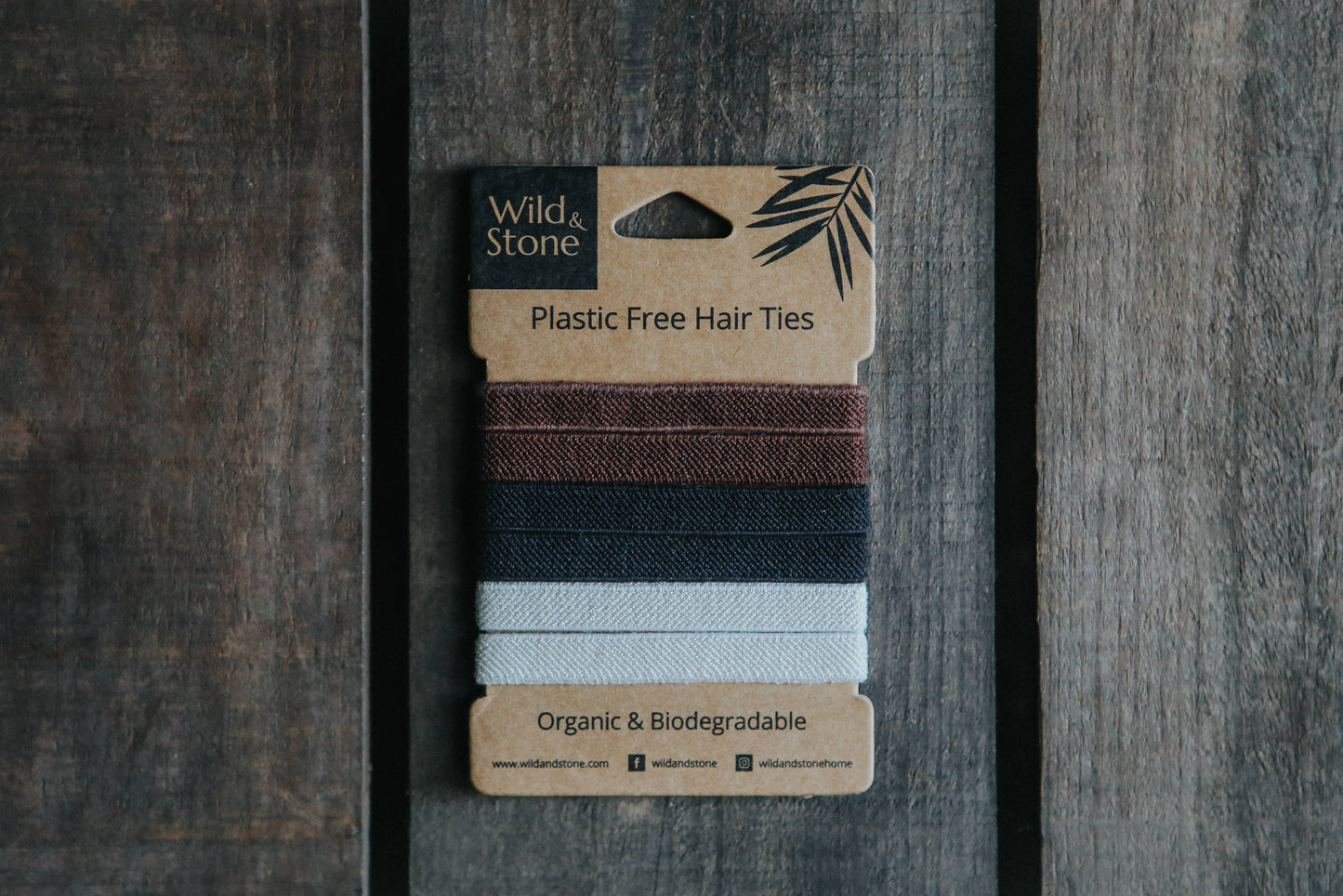 Hair Ties - Plastic Free - 6 Pack (Natural)