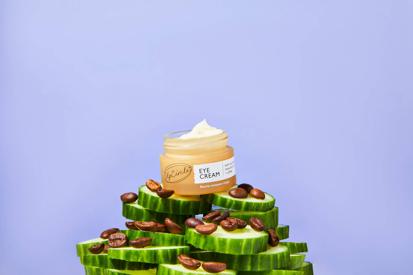 Eco Vegan Eye Cream with Cucumber, Hyaluronic Acid + Coffee