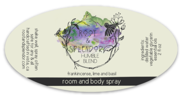 Humble Blend - Frankincense, Lime & Basil: 4 fl oz