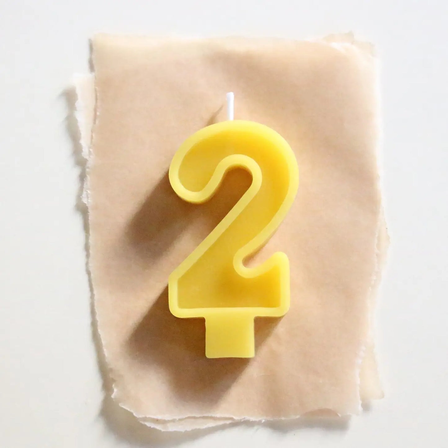 Beeswax Number Candle