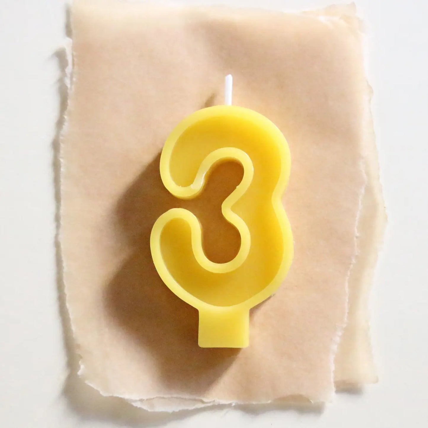 Beeswax Number Candle