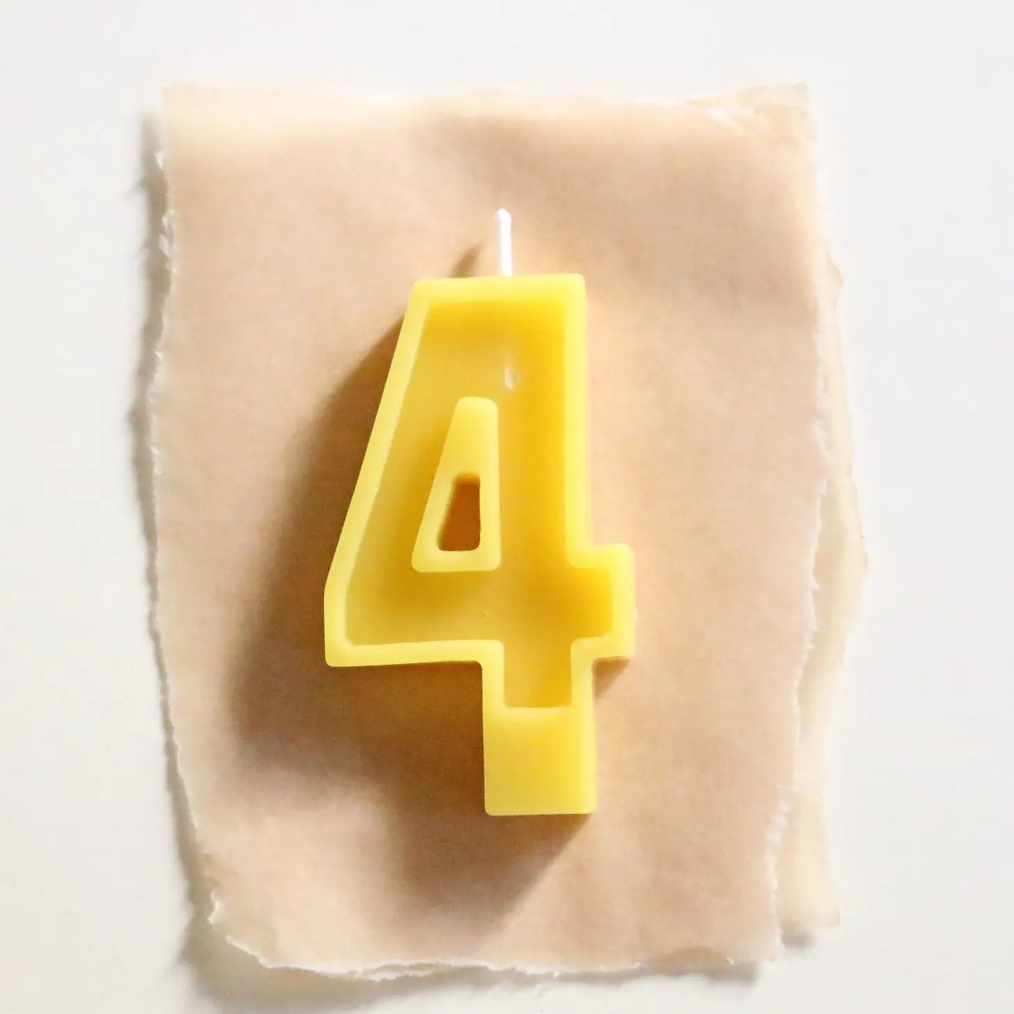 Beeswax Number Candle