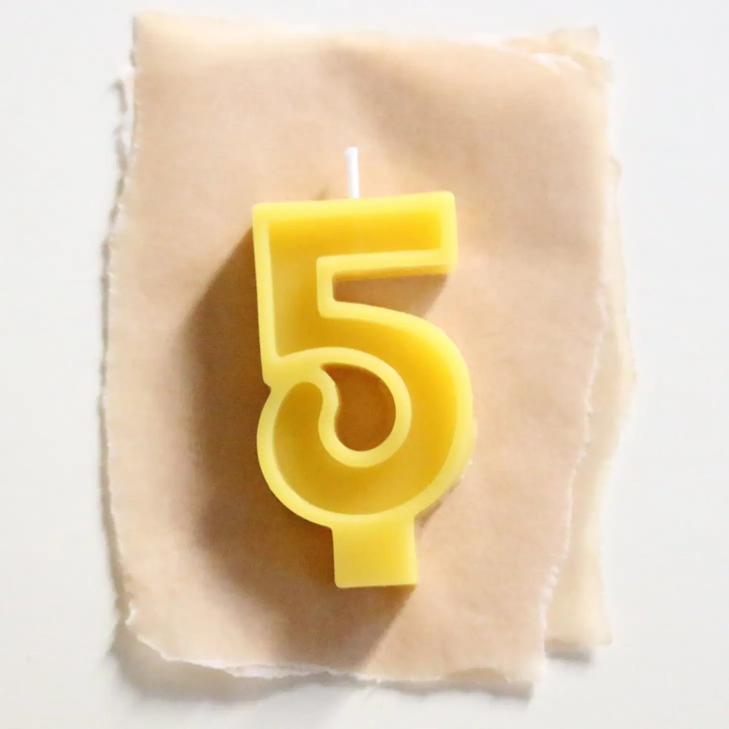 Beeswax Number Candle