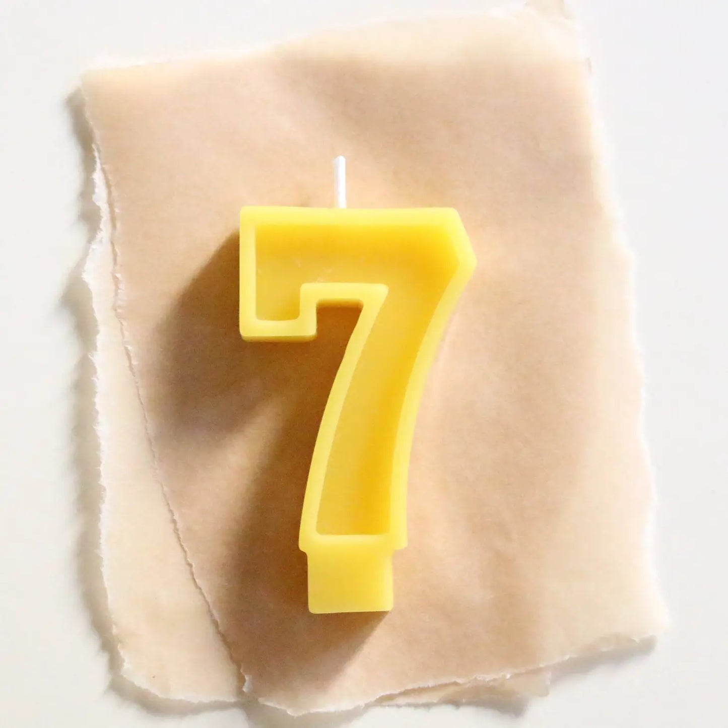 Beeswax Number Candle