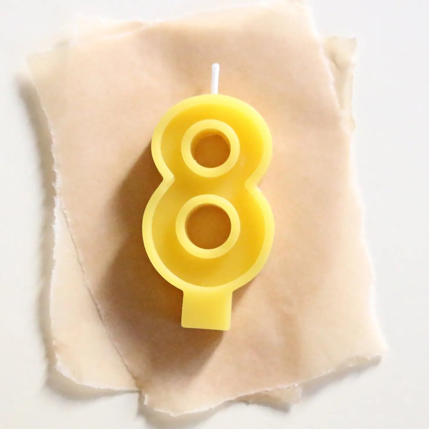 Beeswax Number Candle