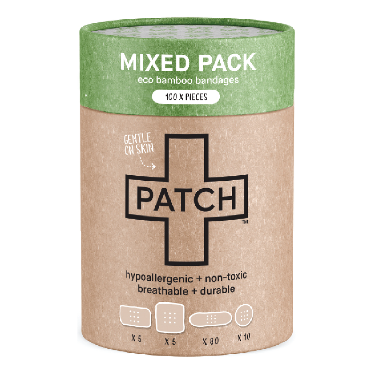 PATCH MIXED PACK - 100 Assorted Size Bandages