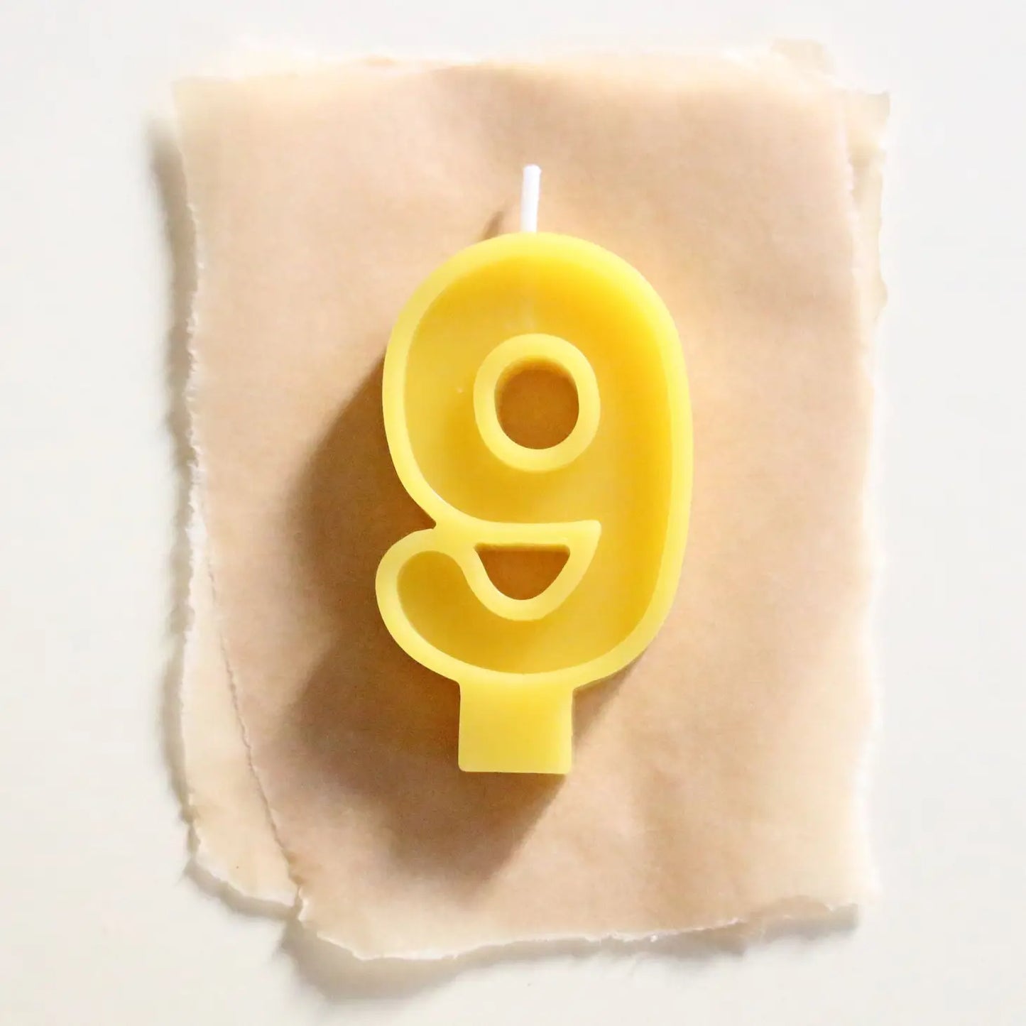 Beeswax Number Candle