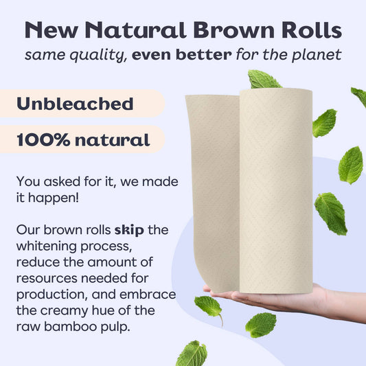 Betterway Natural Brown Bamboo Paper Towels (1 Roll)