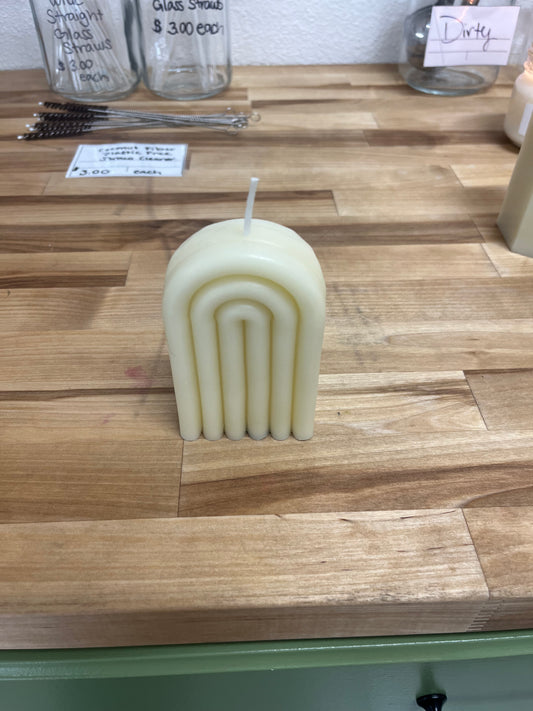 Small Arch Candle - 100% Beeswax