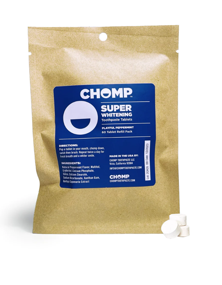 CHOMP Super Whitening Toothpaste Tablets Refill Pack