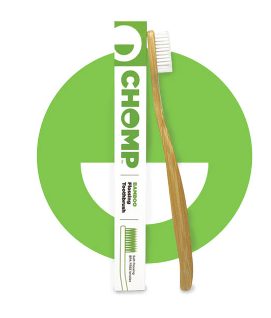 CHOMP Bamboo Flossing Toothbrush 1-Pack