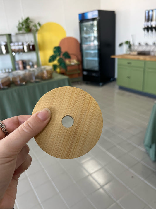 Wide Mouth Bamboo Lid (86mm)