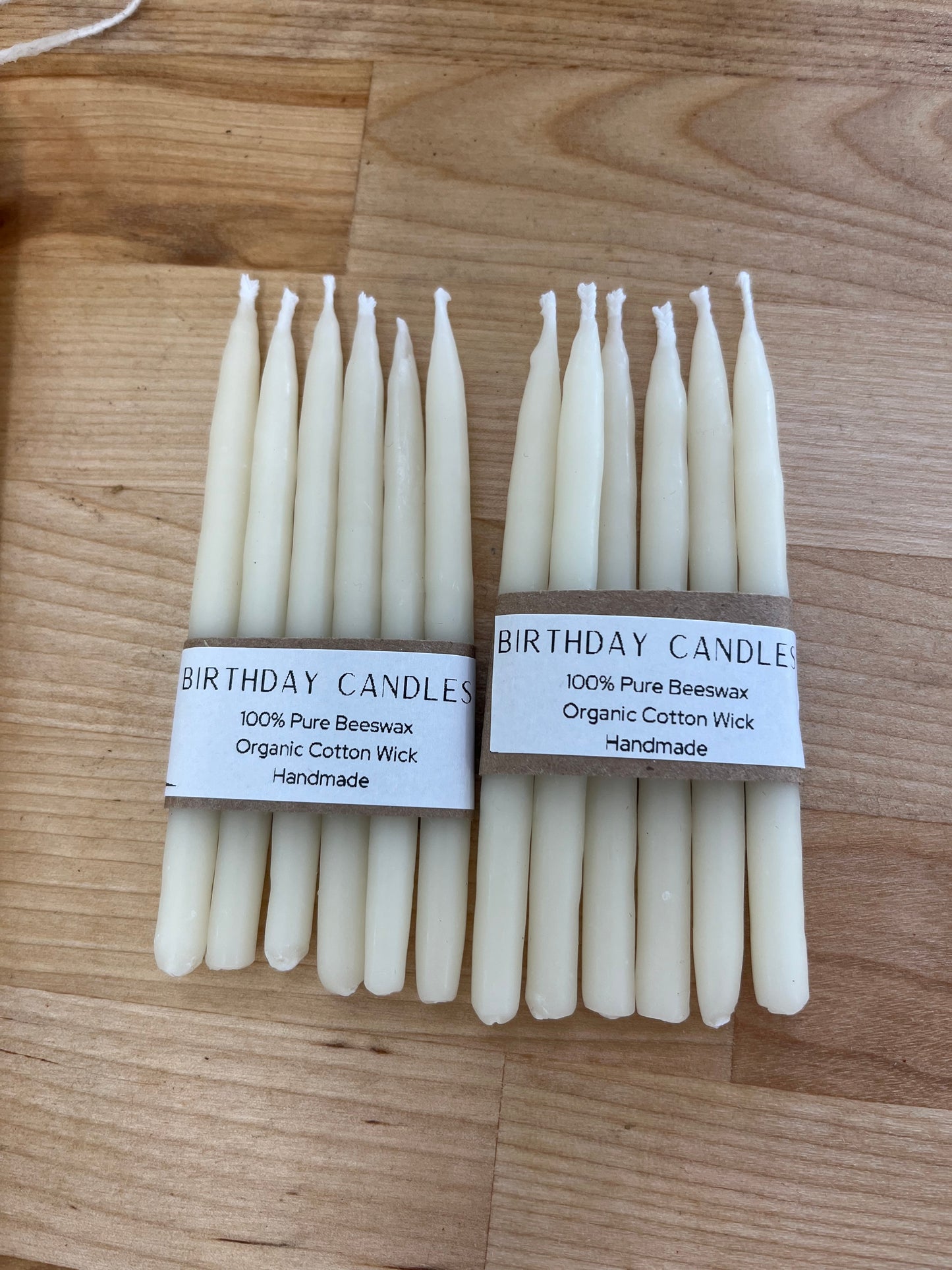 Handmade 100% Beeswax Birthday Candles