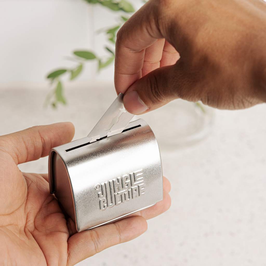 Caution Razorblade Storage Safety Razor Blade Disposal Tin • Blades Storage Bank – Sunshine Market ...