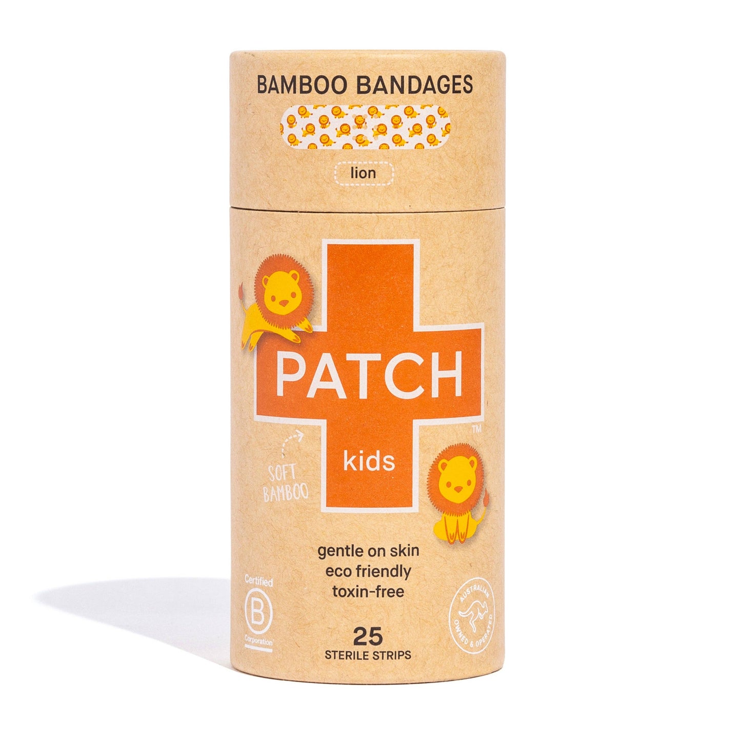 PATCH Kids Bamboo Bandages LION PRINT- 25 Strips