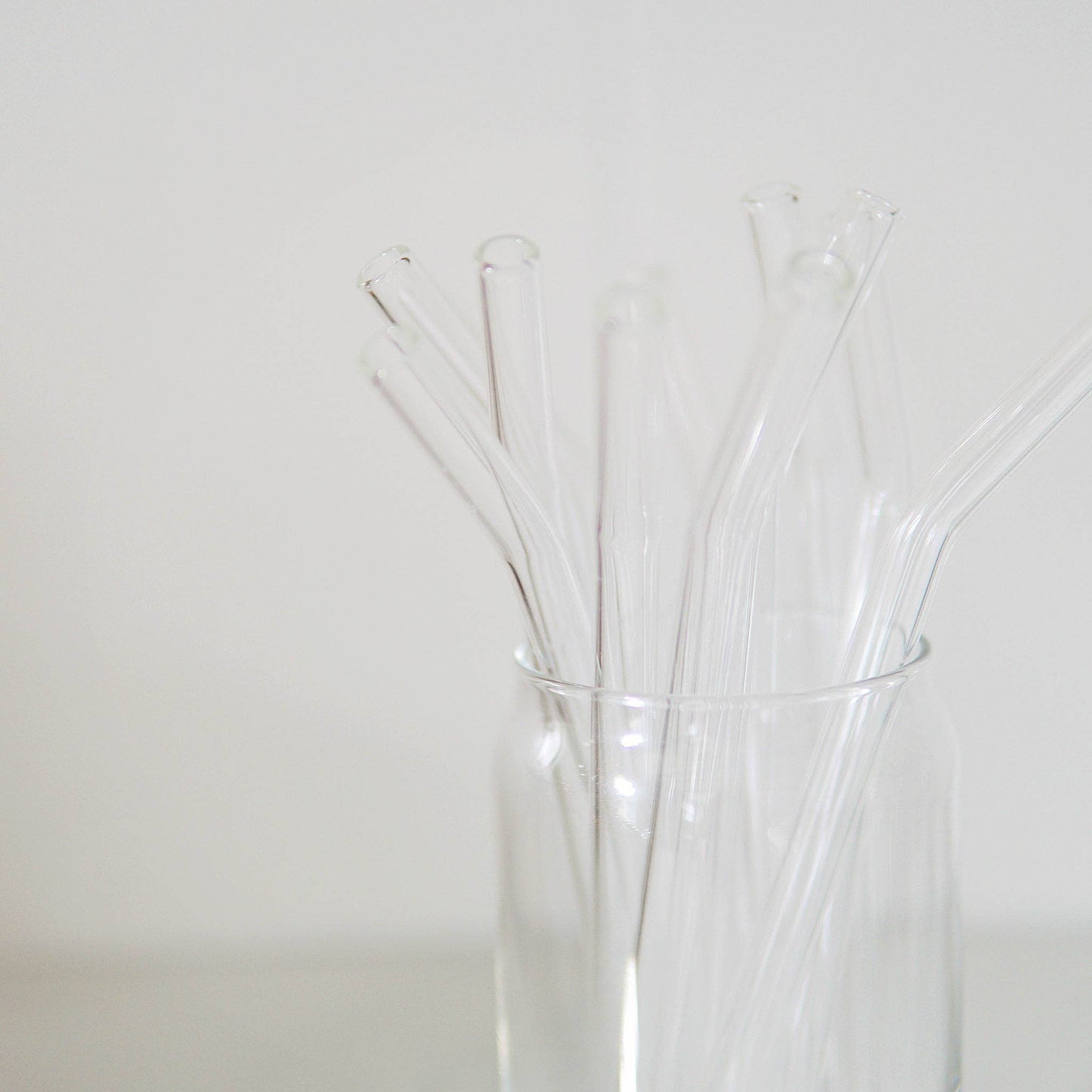 Clear Bent Glass Straw